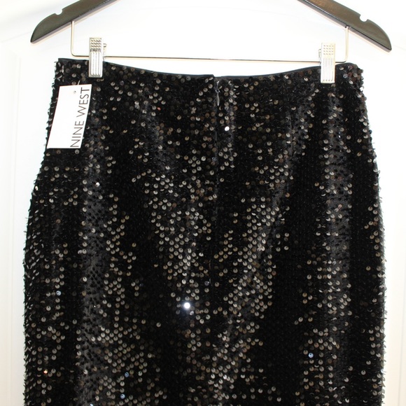 Nine West black sequin pencil skirt (women’s M) (NWT) - Picture 5 of 11